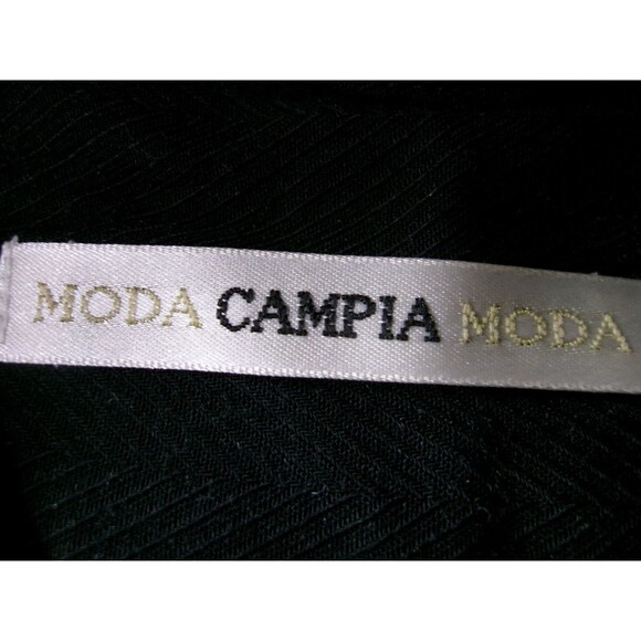 Campia Moda Shirt Men Small Black Beige Stripes Palm Resort Hawaiian Tropical - Picture 6 of 9